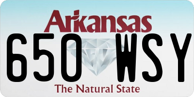 AR license plate 650WSY