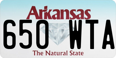AR license plate 650WTA