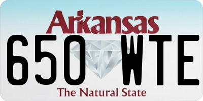 AR license plate 650WTE