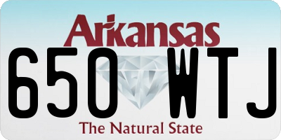 AR license plate 650WTJ