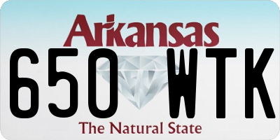 AR license plate 650WTK