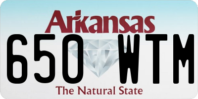 AR license plate 650WTM