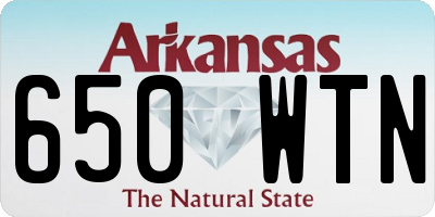AR license plate 650WTN