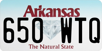 AR license plate 650WTQ