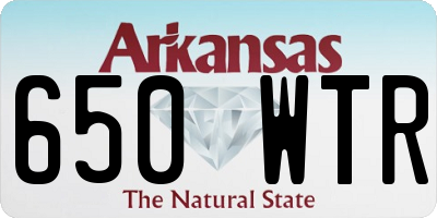 AR license plate 650WTR