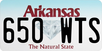 AR license plate 650WTS