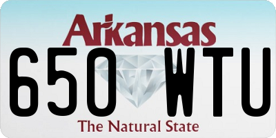 AR license plate 650WTU