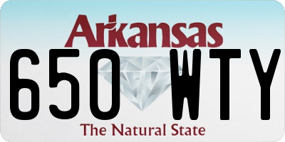 AR license plate 650WTY