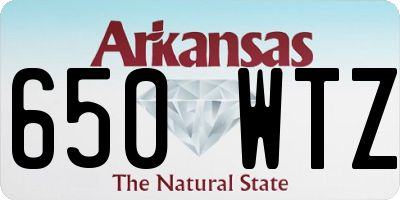 AR license plate 650WTZ