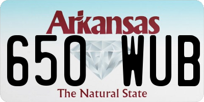 AR license plate 650WUB