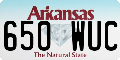 AR license plate 650WUC