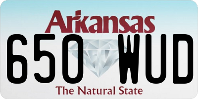 AR license plate 650WUD