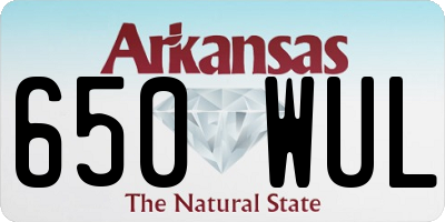 AR license plate 650WUL