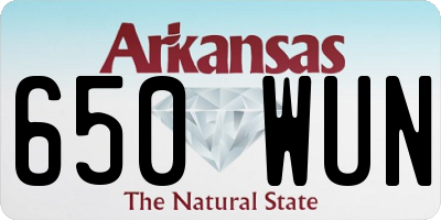 AR license plate 650WUN