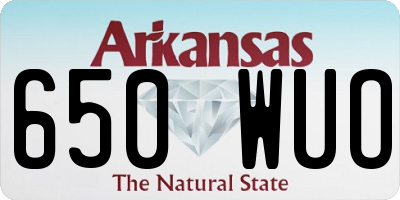 AR license plate 650WUO