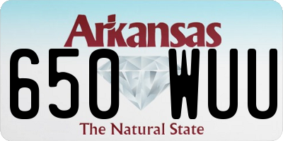 AR license plate 650WUU