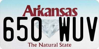 AR license plate 650WUV