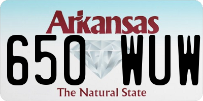 AR license plate 650WUW