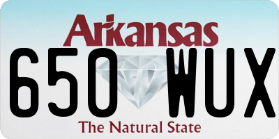 AR license plate 650WUX