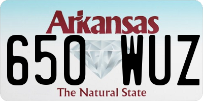 AR license plate 650WUZ