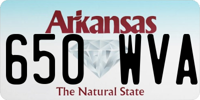 AR license plate 650WVA
