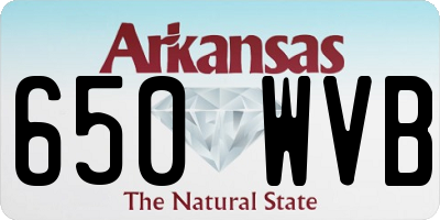 AR license plate 650WVB