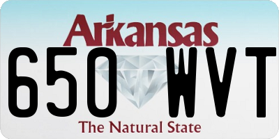 AR license plate 650WVT