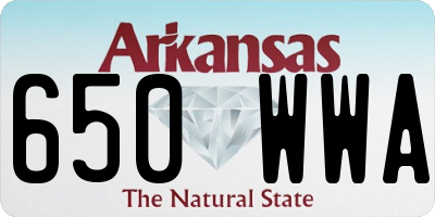 AR license plate 650WWA