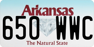 AR license plate 650WWC