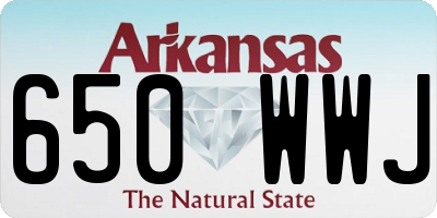 AR license plate 650WWJ