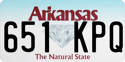 AR license plate 651KPQ