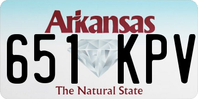 AR license plate 651KPV