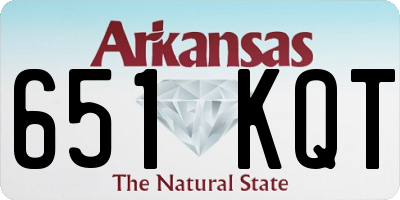 AR license plate 651KQT