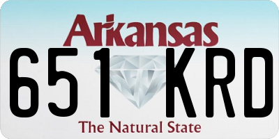 AR license plate 651KRD