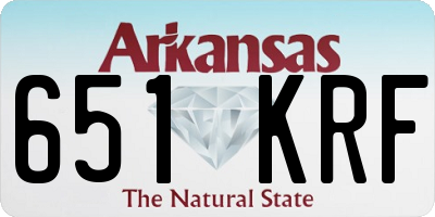 AR license plate 651KRF