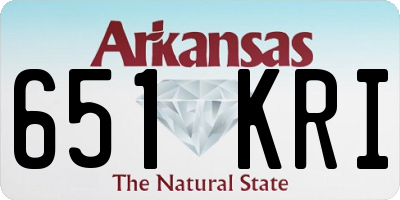 AR license plate 651KRI