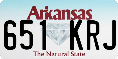 AR license plate 651KRJ