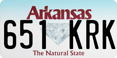 AR license plate 651KRK