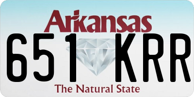 AR license plate 651KRR