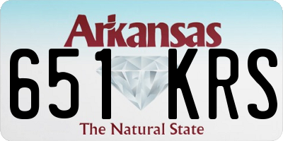 AR license plate 651KRS