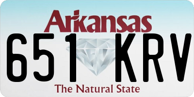 AR license plate 651KRV