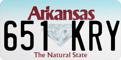 AR license plate 651KRY