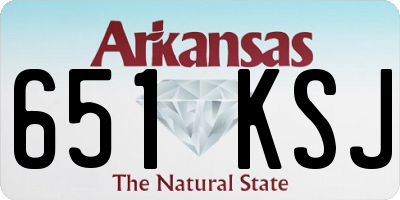 AR license plate 651KSJ