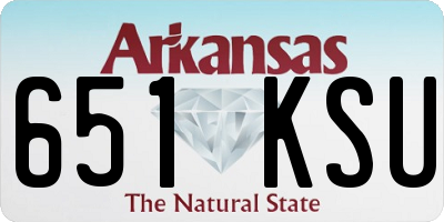 AR license plate 651KSU
