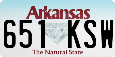 AR license plate 651KSW
