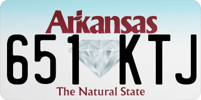 AR license plate 651KTJ