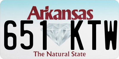 AR license plate 651KTW