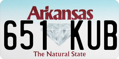 AR license plate 651KUB