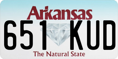 AR license plate 651KUD