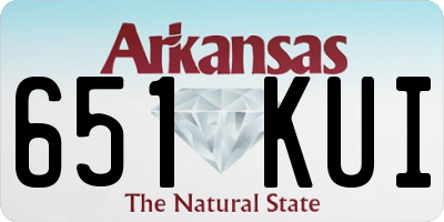 AR license plate 651KUI